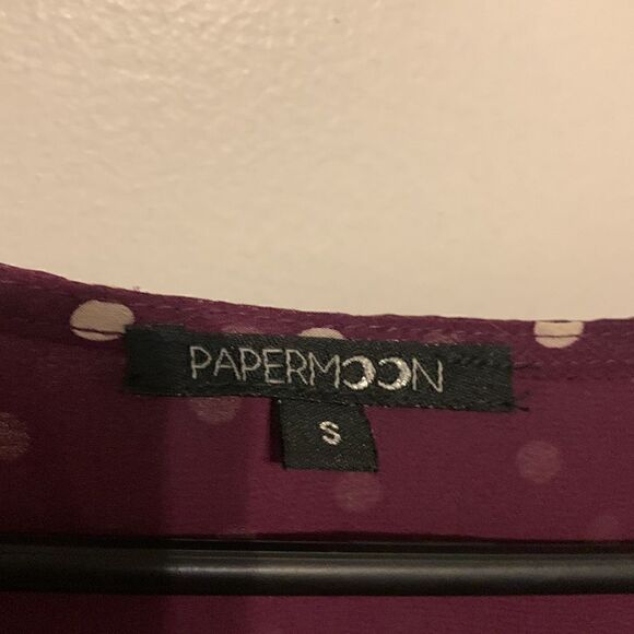 PapermoonāEUCāpurpleĀ polkaādotāblouseāSizeāSmall - Picture 3 of 5